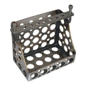 Battery box for custom motorcycle with Speedholes - Steel