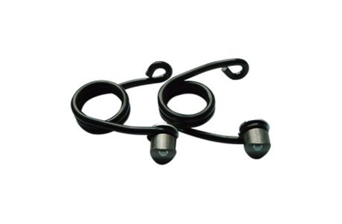 Haarspeld Motor Zadel Veren Zwart 2 inch met Bevestigingskit