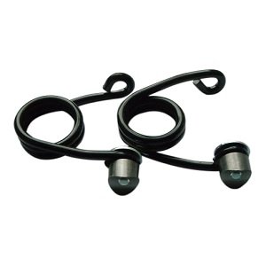 Haarspeld Motor Zadel Veren Zwart 2 inch met Bevestigingskit