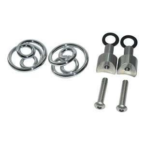 Motor Zadel Veren chroom 1" met montage set