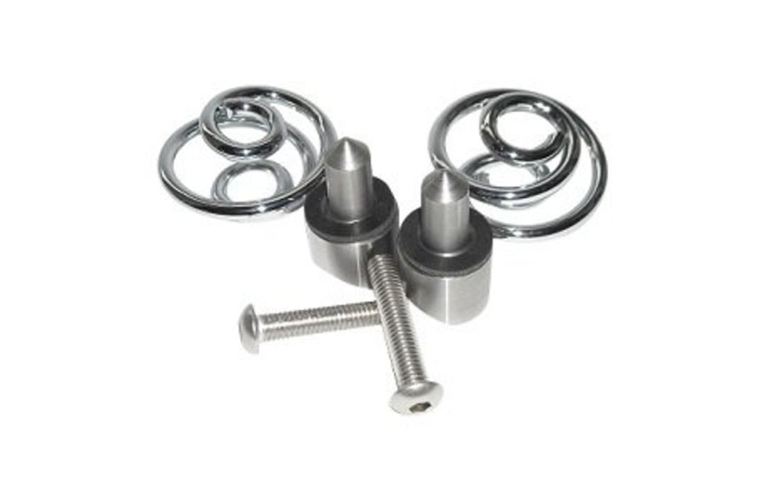 Motorcycle Saddle Springs chrome 1" with mounting set
