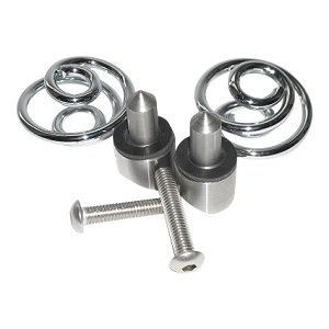 Motorcycle Saddle Springs chrome 1" with mounting set