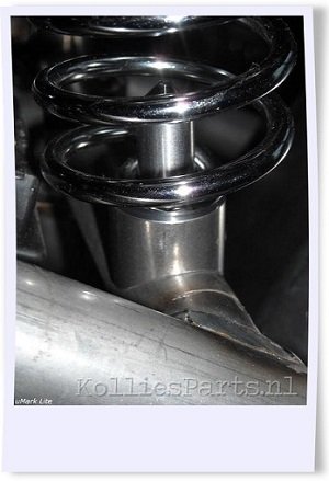 Motorradsattelfedern, verchromt, 1 Zoll, mit Montagesatz