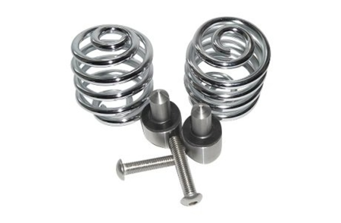 Motorcycle Saddle Springs chrome 2" with mounting set