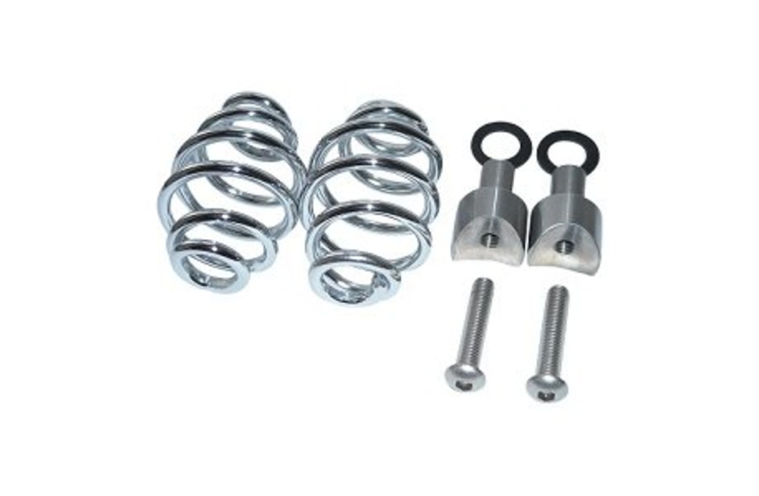 Motorcycle Saddle Springs chrome 3" with mounting set