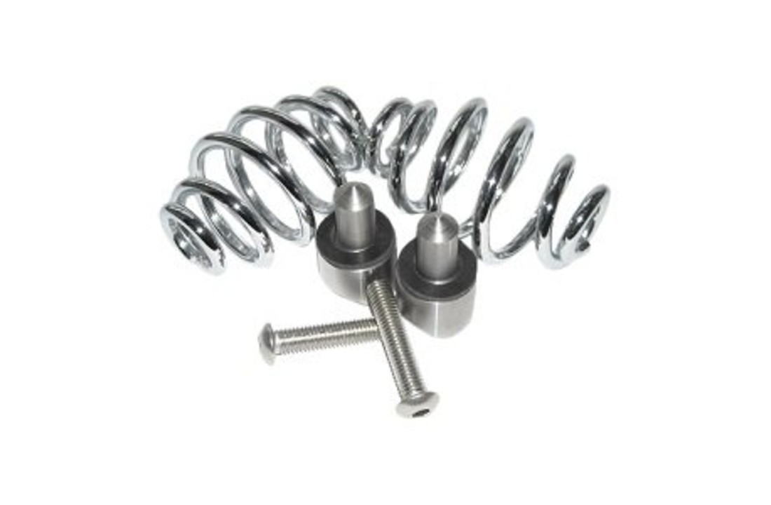 Motorrad Sitz-Federn chrom 3 Zoll mit Befestigungsset