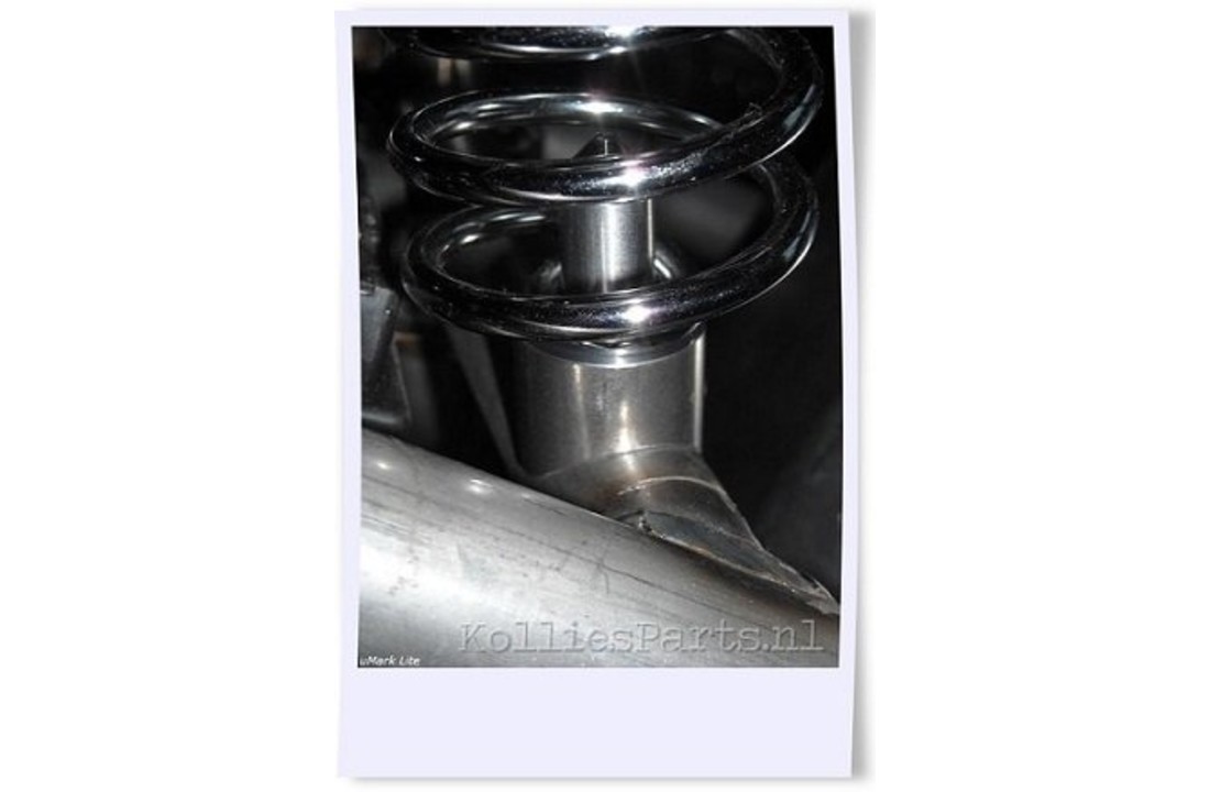 Motorradsattelfedern, verchromt, 3 Zoll, mit Montagesatz