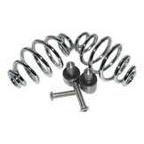 Motorrad Sitz-Federn chrom 4 Zoll mit Befestigungsset