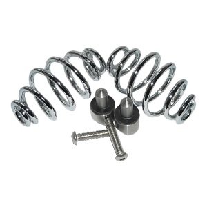 Motor Zadel Veren chroom 4" met montage set