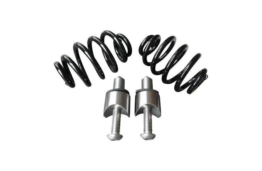 Motor Zadel Veren Zwart 3" met montage set