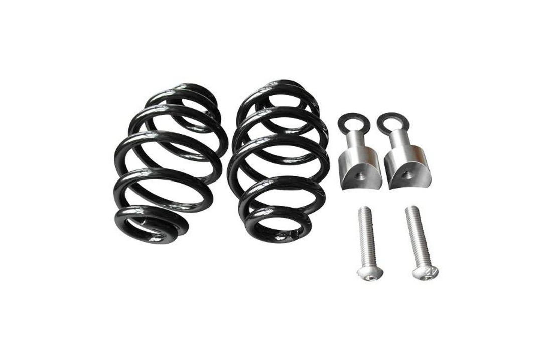 Motor Zadel Veren zwart 4" met montage set