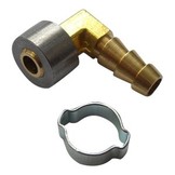 Oil line  set - 1/8 NPT - 90 ° - Brass
