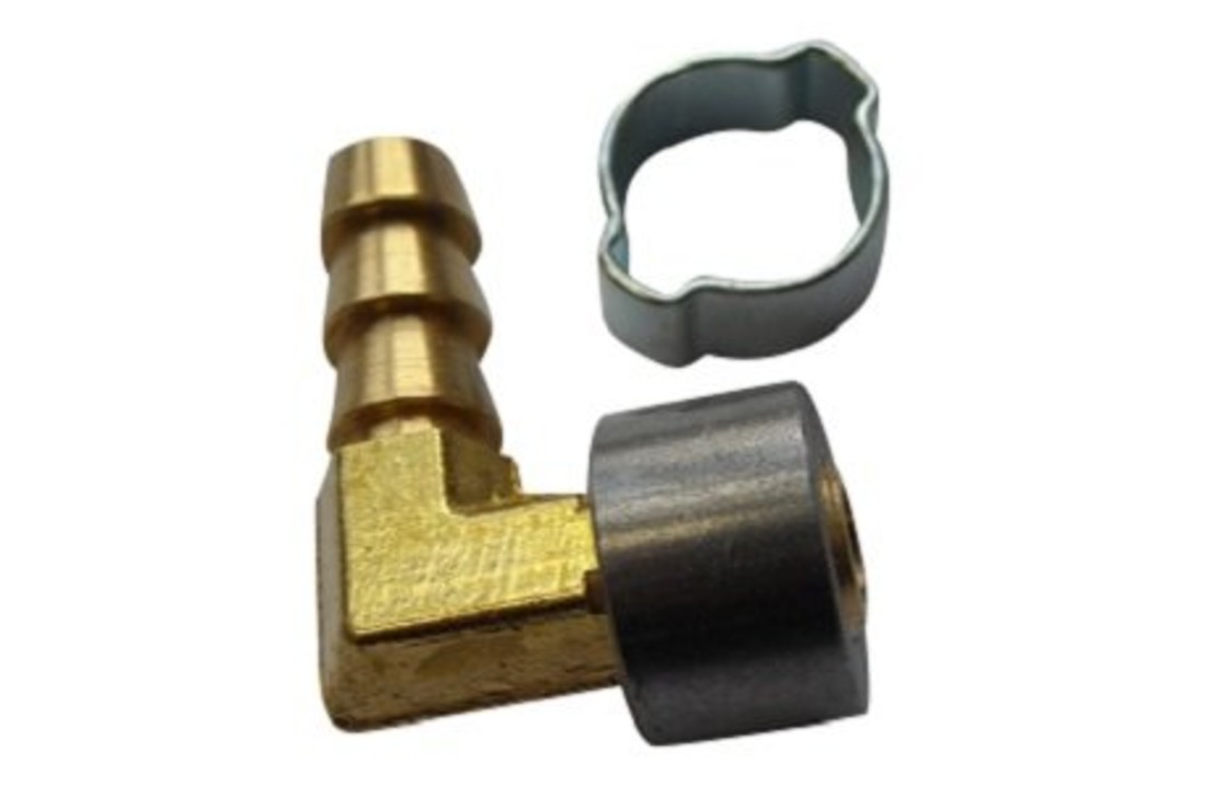 Olieleiding set - 1/8 NPT - 90° - Messing