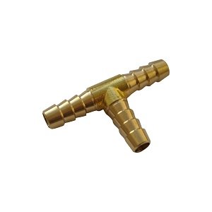 Slangpilaar T-stuk Ø8 Messing
