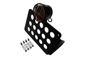 Seitlich montierter Kennzeichenhalter mit Bremsleuchte