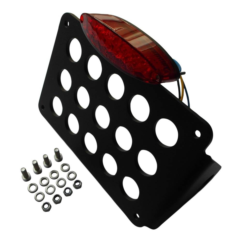 Side Mount  License plate holder for Motorcycle with Mini LED tail light