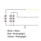 Side Mount kentekenplaathouder met RETRO LED lamp