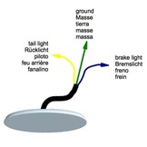 Side Mount  Kennzeichenhalter für Motorrad mit Mini-LED lampe