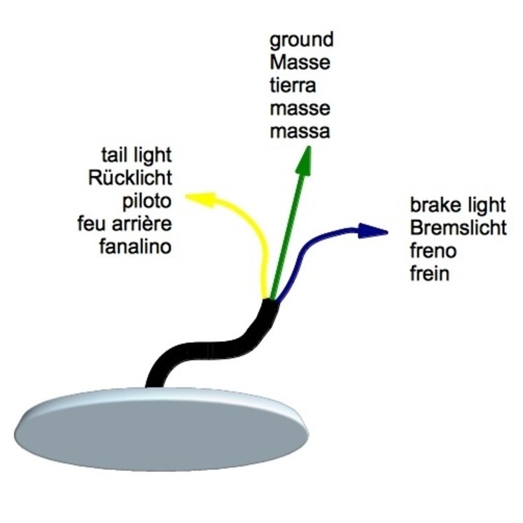Side Mount  Kennzeichenhalter für Motorrad mit Mini-LED lampe