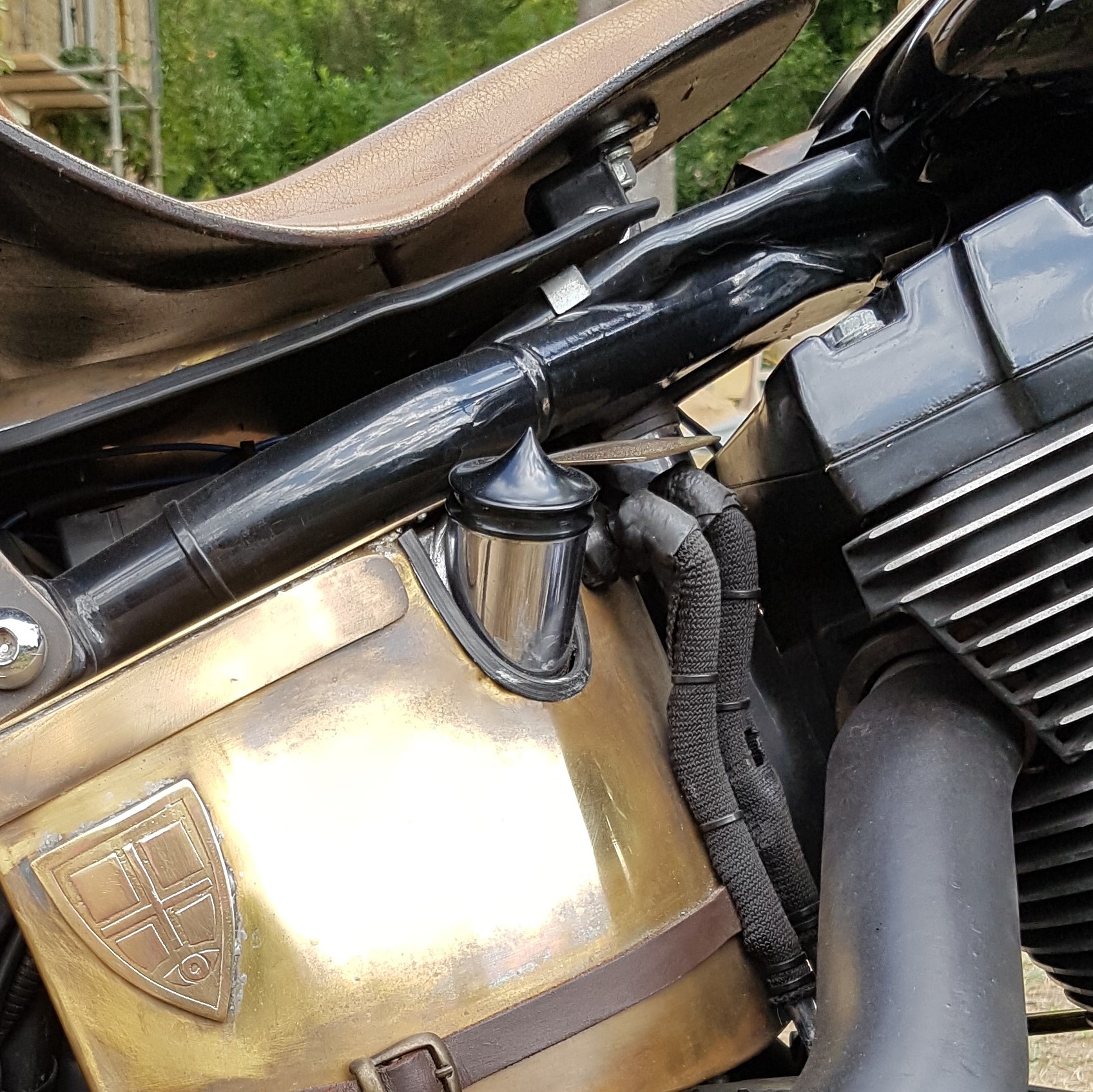 Olie Tankdop - voor Harley Davidson - Zwart