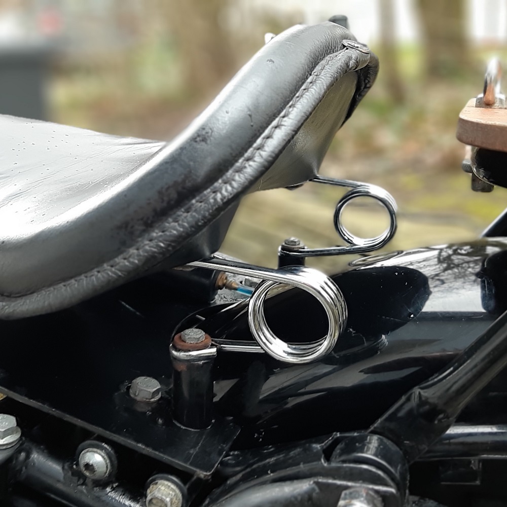 Hairpin Motorrad Sitz-Federn Chrom 2 Zoll