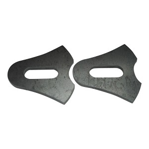 Rear axle steel plates for hardtail motorcycle - Set of 2 plates