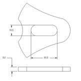 Achteras stalen schetsplaten voor hardtail motorfiets - Set van 2 platen
