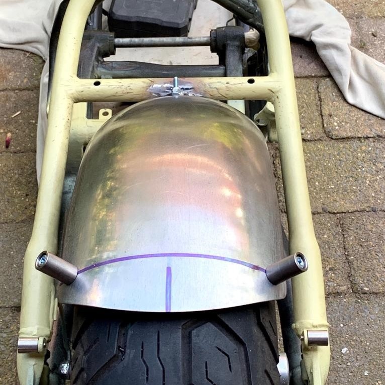 Custom Motorcycle Rear Fender Bracket (Steel) - Rear mudguard motor mount