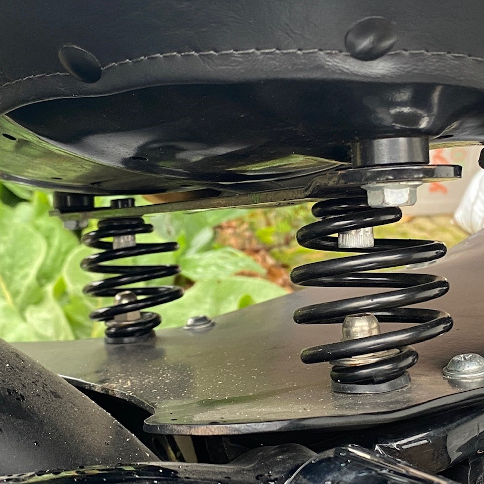 Motorrad Sitz-Federn Schwarz 3 Zoll