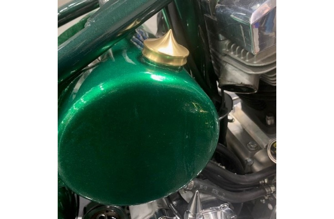 Öl Tankdeckel - für Harley Davidson - Messing - Kein Ölmessstab