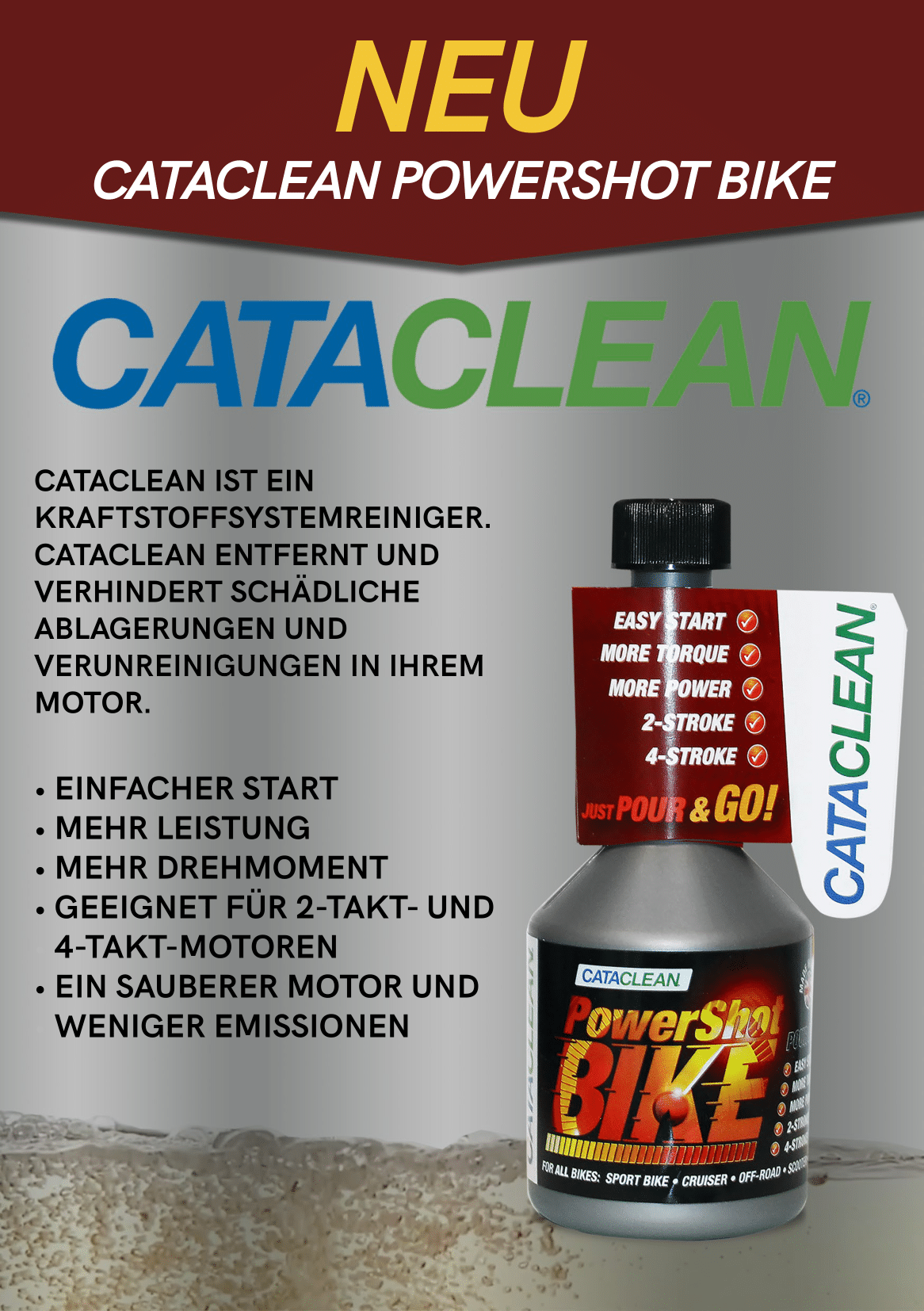 CATACLEAN PowerShot BIKE is a fuel and exhaust system cleaner - Kollies  Parts