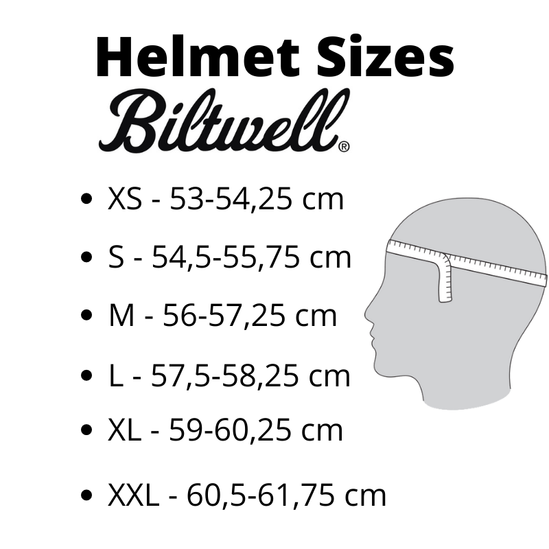 vriendelijk Vergissing paspoort Maattabel voor motor helmen en motorkleding - Kollies Parts