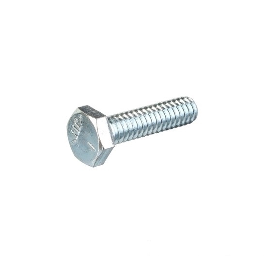 Hexagon bolt 1/4 UNC Galvanized steel - 20 TPI - Length 25mm (1")
