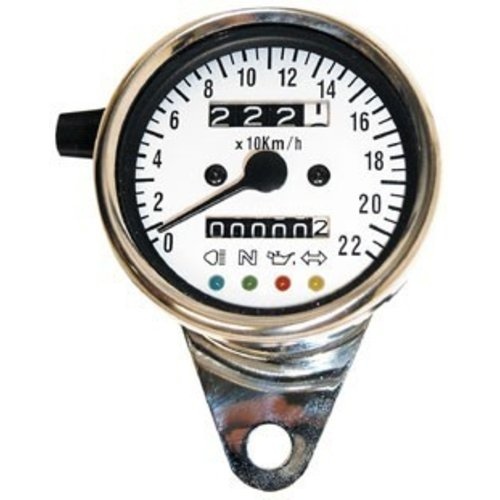 Mini-Speedo 60mm with LED Control White Face