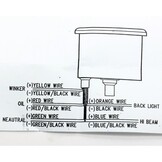 Mini-Tacho 60 mm mit LED-Steuerung, weißes Zifferblatt