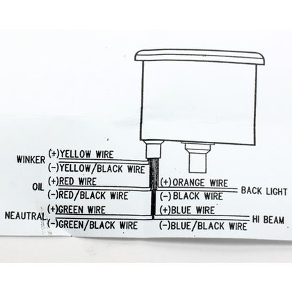 Mini-Speedo 60mm with LED Control White Face