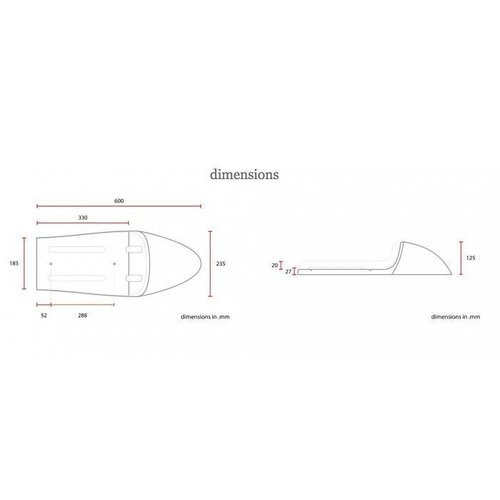Cafe Racer Seat Chocolat Tuck'n'Roll Stitch Bruin Type109