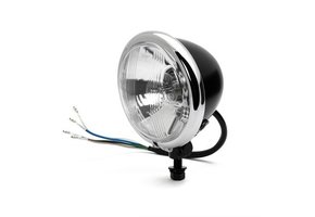 4,5" Old School Scheinwerfer schwarz/chrom