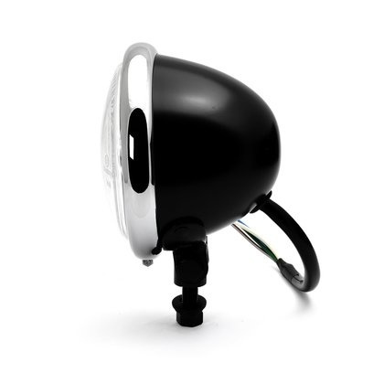 4,5" Old School Headlight black/chrome