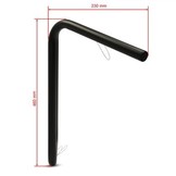 Handlebar "Big Ape," 1" inch black coated