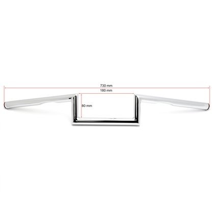 Handlebar "Flat Zed", 1" inch, chrome