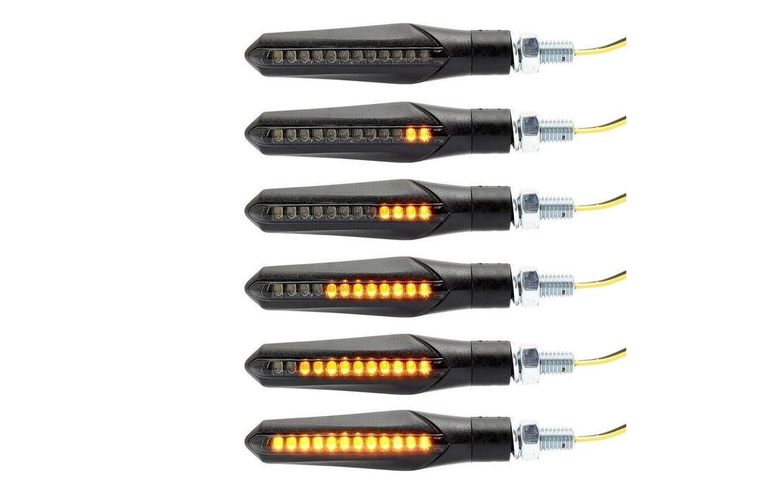 LED-Blinker schwarz sequentiell (2 Stück), ECE