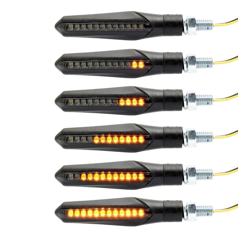 LED indicators black sequential (2 pieces), ECE