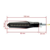 LED indicators black sequential (2 pieces), ECE