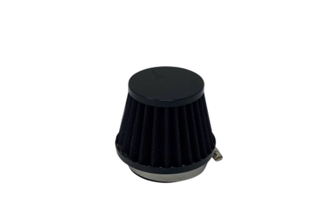 Highway Hawk Luchtfilter met zwart geplateerde eindkap 48/49/50mm diameter