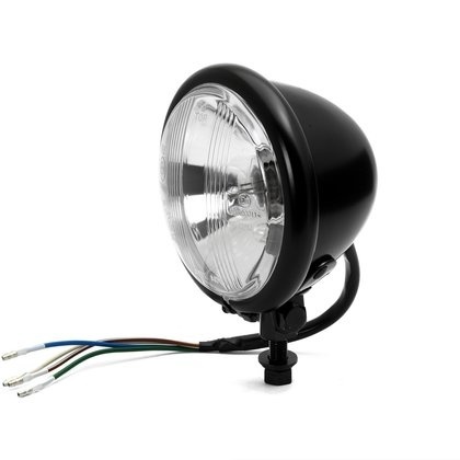 4.5" Oldschool Headlight black, ECE