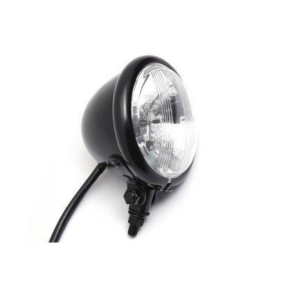 4.5" Oldschool Headlight black, ECE