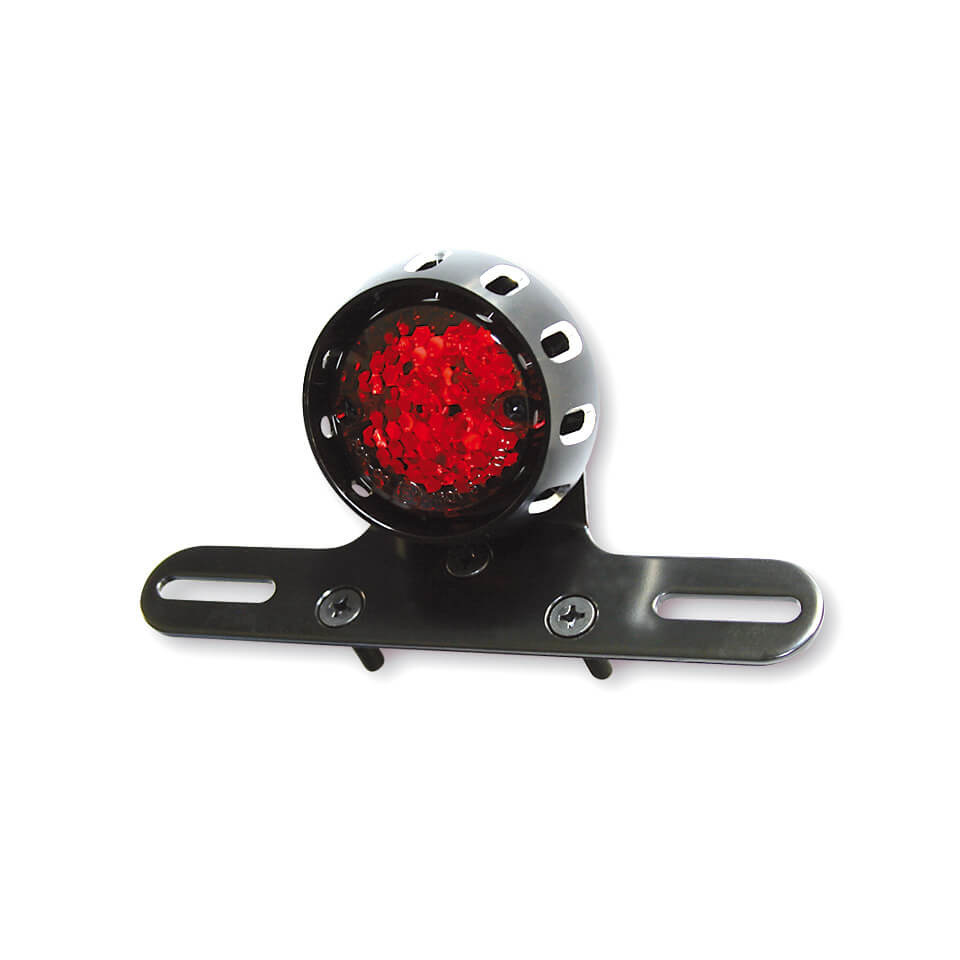 SHIN YO MILES LED-Rücklicht, schwarzes Gehäuse, rotes Glas