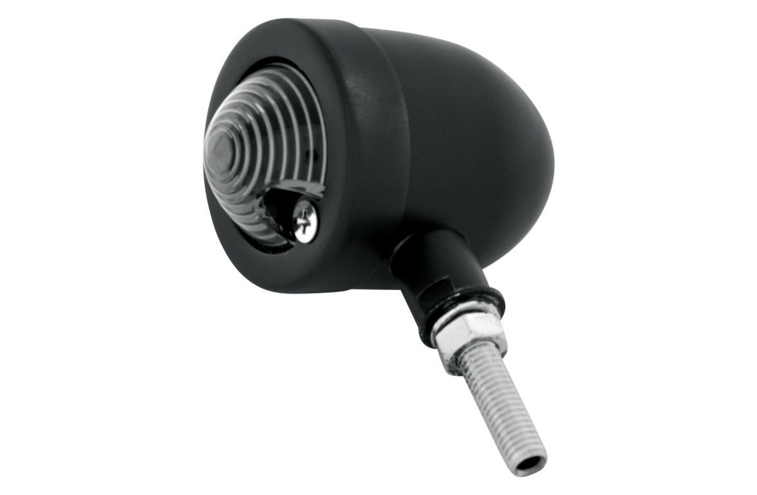 Highway Hawk Blinker „Bullet Light Small“ schwarz mit bernsteinfarbener Linse