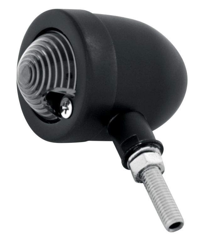 Highway Hawk Blinker „Bullet Light Small“ schwarz mit bernsteinfarbener Linse